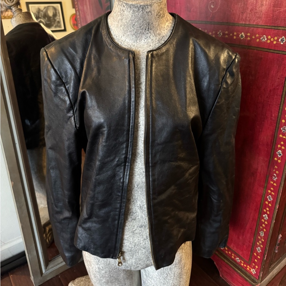 Genuine lamb skin leather jacket